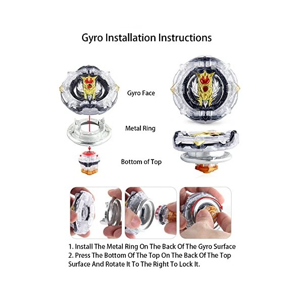 Hozuumo Bey Toupie Bay Blade Burst Turbo Combinaison, avec Metal Fusion Lanceur, Jouets Classiques Enfants Cadeau, B-192