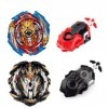 ENIKMOSD Toupie Burst Set, 2 Toupie Burst avec 2 Launcher,Toupie de Combat Métal Fusion Battle Set Jouets pour Enfants,Gyro M