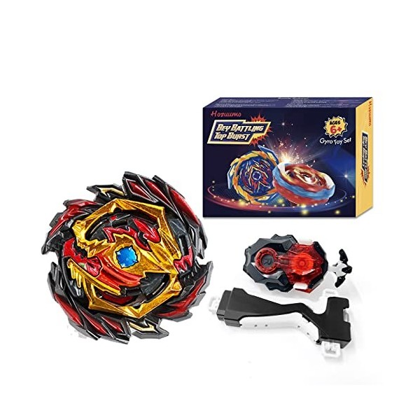 Hozuumo Bey Toupie Bay Blade Burst Turbo Combinaison, avec Metal Fusion Lanceur, Jouets Classiques Enfants Cadeau, B-145