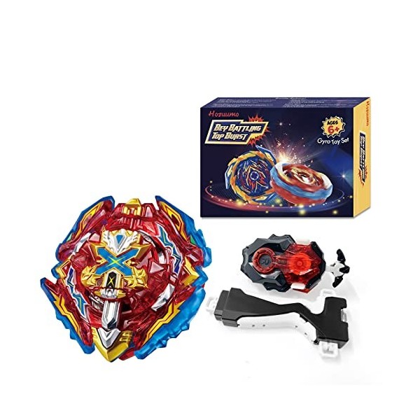 Hozuumo Bey Toupie Bay Blade Burst Turbo Combinaison, avec Metal Fusion Lanceur, Jouets Classiques Enfants Cadeau 1, B-200