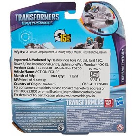 Transformers EarthSpark, Figurine Terran Thrash Classe Guerrier de 12,5&nbsp;cm, Jouet Robot pour Enfants, à partir de 6&nbsp;Ans