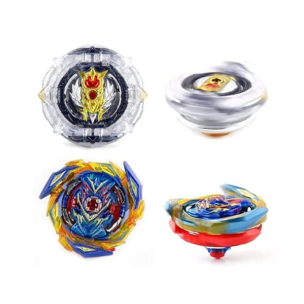 ENIKMOSD Toupie Burst Enfant Set, 2 Toupies Burst avec 2 Launcher,Toupie Enfant Set,Metal Fusion Burst Turbo Burst Battle Set