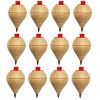 GERILEO Lot de 12 Pointes rotatives Classiques en Bois coloré avec Pointes de Stylo – Cadeaux et Cadeaux pour Communions, piñ