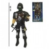 Soldat Action Figures Jouet Militaire Soldat Grand cm 38 Snodable Soldats Maxi Set Police Équipes Spéciales, Jouets militaire