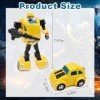 Hilloly Transformable Toys, Tran-sformers Jouets Figurine daction, Tran-sformers Bumble-Bee Jouet, 2 en 1 Voiture Robot Joue