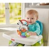 Fisher-Price Mon zèbre dactivités jouet déveil bébé sur ventouse, anneaux, papillon suspendu, textures et sons de hochets, 