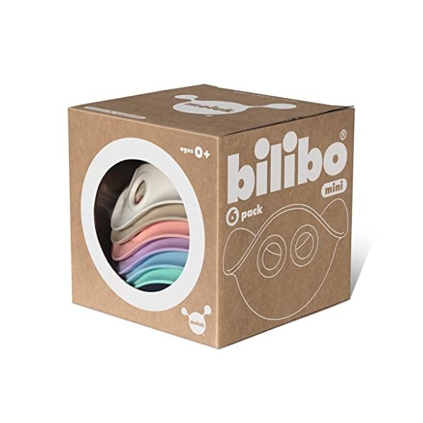 MOLUK- Bilibo Mini Lot de 6 Couleurs Pastel pour Enfants à partir de 0 Mois, 2843014