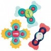 Ludi - Baby Hand Spinners - Jouets rotatifs à Ventouse - Jouet déveil et de Bain pour bébé - Dès 10 Mois