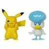 Bizak Pokemon Pack Double Génération IX, Comprend 2 Figurines avec Grand Niveau de détail Quaxley + Pikachu 63223355 