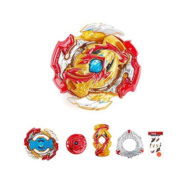 Toupie Burst Set de 3 pcs avec Lanceur Gyro Métal Combat Amélioré Toupie de Combat Métal Fusion Battle Set Jouets pour Enfant