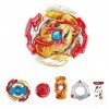 Toupie Burst Set de 3 pcs avec Lanceur Gyro Métal Combat Amélioré Toupie de Combat Métal Fusion Battle Set Jouets pour Enfant