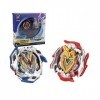 XASYGF Beyblade Toupies,Toupie Burst Turbo avec Lanceurs, Gyro Pocket Box Pro-Cadeaux pour Enfant Non-Stop Battle Deluxe Hasb