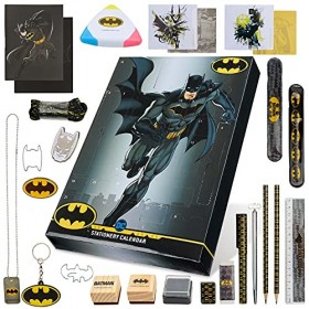 DC Comics Calendrier de Lavent Batman Advent Calendar 2023-24 Surprises Enfant Garçon Papeterie Jouet