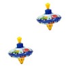 ibasenice 1Pc Tin Top Jouets en Vrac pour Enfants Fille Jouets pour Tout-Petits Enfants Mini Jouets Trompo Top Rotatif Tin To