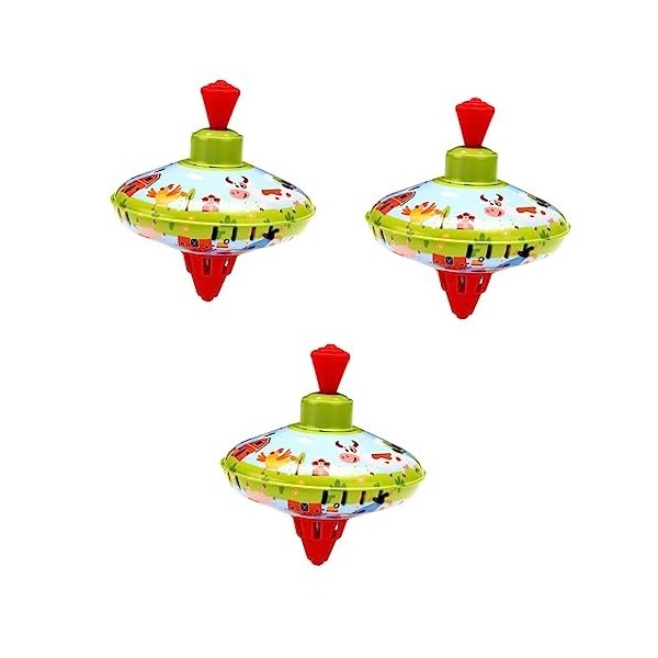 ibasenice 1Pc Tin Top Jouets en Vrac pour Enfants Fille Jouets pour Tout-Petits Enfants Mini Jouets Trompo Top Rotatif Tin To