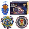 Hozuumo Bey Toupie Bay Blade Burst Turbo Combinaison, avec Metal Fusion Lanceur, Jouets Classiques Enfants Cadeau, B-187+B-19