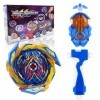 Bey Toupie Burst Turbo Blade Set, Toupie Bey Metal Fusion Blade avec Lanceur, 1 Poignée, Jouets pour Garçons et Filles de Plu