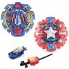 OBEST Battle Spinning Top Set, 2pcs Bay Battling Tops Burst 4D Launcher Stater Grip et Stadium Battle Set, Toupies avec 2 Bur