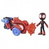 Marvel Spidey et Ses Amis Extraordinaires, Coffret Miles Morales : Spider-Man Techno-Quad, Figurine avec véhicule et Accessoi