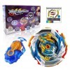 Acebwhtoy Toupie Bey Burst Turbo Blade Set, Bey Toupie Blade 4D Metal Fusion avec Lanceur, Set Jouets Classiques pour La Fête