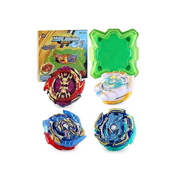 MLYWD Bayblade Toupies,Toupie Burst Turbo avec Lanceurs, Gyro Pocket Box Pro-Cadeaux pour Enfant Non-Stop Battle Deluxe Hasbr