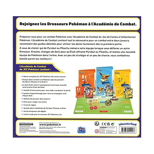 Pokémon A2201866 Coffret Académie de Combat Edition 2022 , Cartes à Jouer et à Collectionner, Age : 6+, 2 Joueurs, Temps de 