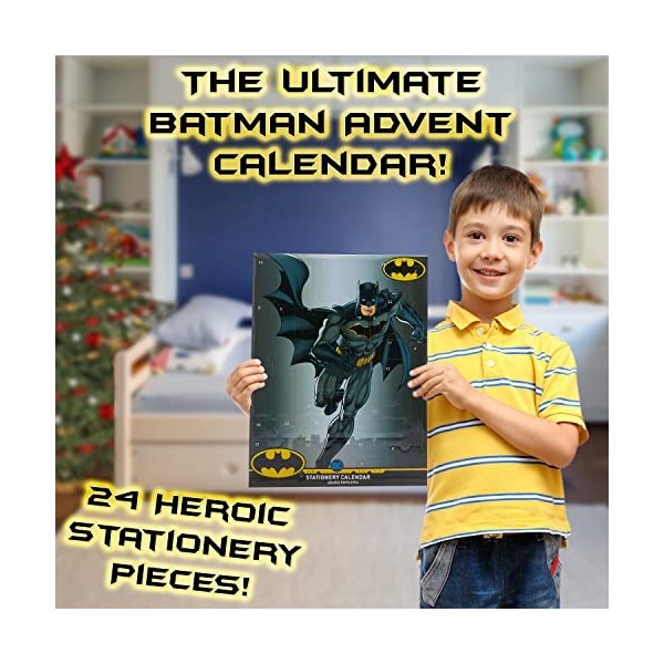 DC Comics Calendrier de Lavent Batman Advent Calendar 2023-24 Surprises Enfant Garçon Papeterie Jouet