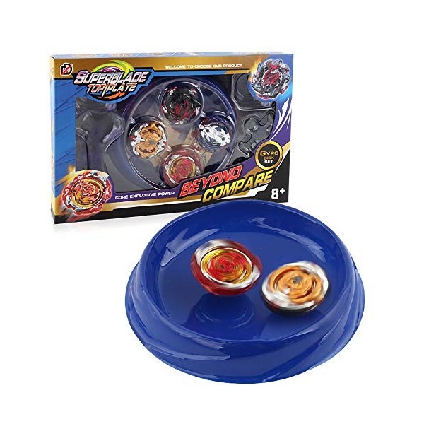 Toupie Burst, Set avec Launcher Toupie Métal Combat, 4d Set avec Launcher Spinning Top Toupie Metal Fight Battle Fusion Jouet