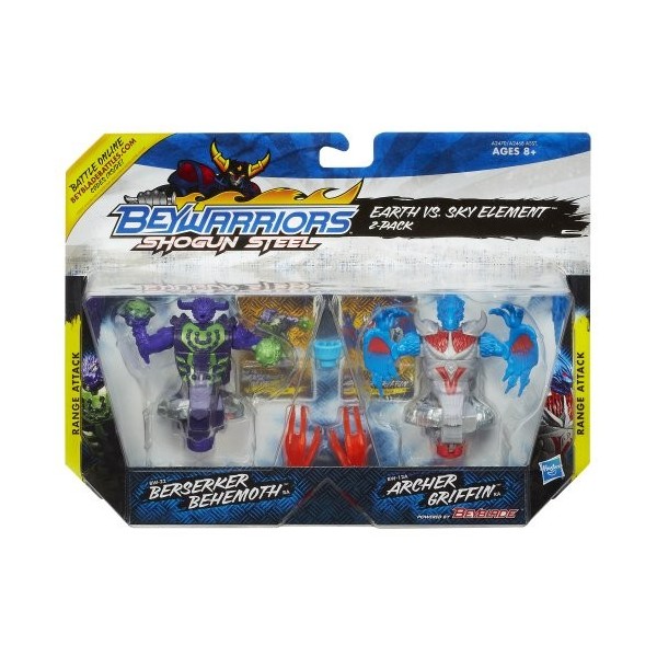 Beyblade Shogun Steel BeyWarriors Earth vs Sky Element 2 Pack