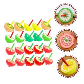 NUSITOU Jouets Déveil 20Pcs Peint Gyroscope Éducation Intéressante Famille Jouets Accessoire Éducatif Bois Nouveauté Gyrosco