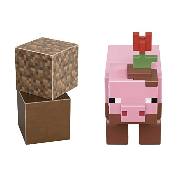 Minecraft Mattel Figurine articulée avec Cubes en Papier à Construire GTP22 