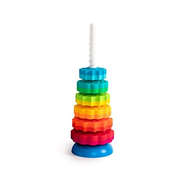 Fat Brain SpinAgain Spinning Toy, Stacking Toy for Babies, Colourful Development Toy, the First Ever Twirling Toy, Educationa