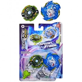 Toptoys2u Bargain Bundles Bey-blade Battling Tops Lot de 3-2 Micros & Burst Surge Evo Helios Blazebringer, Jormuntor J6 – Lot