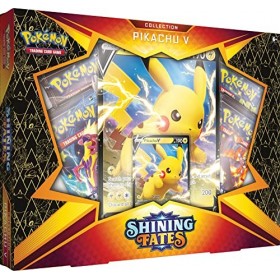 Pokémon – Destinées Radieuses : Boite Pikachu V - Jeu de Cartes - à partir de 6 Ans - 2 Joueurs - 10 Minutes de Temps de Jeu 