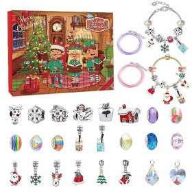 Calendrier de lAvent 2023, Calendrier de lAvent Fille, 24 jours de Calendrier de lAvent Enfant Avec Kit de Création de Bij