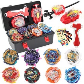 Baybledas Burst Turbo Blade, De Gyroscopes 4D Set, 8 Toupie Burst Turbo et 2 Lanceurs, Cadeaux pour Enfants