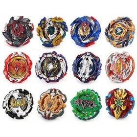 3T6B Kit de 12&nbsp;toupies Nado, turbo explosif, avec 2&nbsp;fusées de support, gyroscope de poche pro, noires, idéales comme cadeaux 