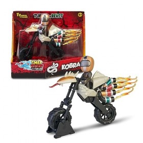 Swap Riders - Moto Kobra, Moto de Course Jouet en Forme de Cobra, 1 Figure Exclusive Rider Inclus, 10 Pièces Interchangeables