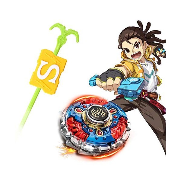 OBEST Set de Toupie Spinning Top Gyro avec Launcher Jouet et Intéressant pour Enfants 8 Set 