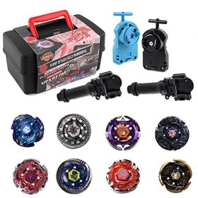 Baybledas Burst Toupies，Burst Turbo avec Lanceurs，4D Combat Top Top Model Metal Masters Speed Top avec Rafale pour La Journée