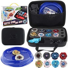 ZED- Toupie Burst Set de 8 pcs avec Lanceur Gyro Métal Combat Amélioré Toupie de Combat Métal Fusion Battle Set Jouets pour E