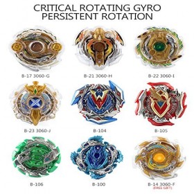 ZED- Toupie Burst Set de 9 pcs avec Lanceur Gyro Métal Combat Amélioré Toupie de Combat Métal Fusion Battle Set Jouets pour E
