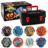 Beyblade，Toupie 8 Pièces Vitesse Gyro Métal Combat Toupie Ensemble 4D Émetteur de Ligne de tirage et émetteur de règle de tir