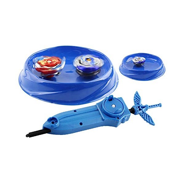 Beyblade，Toupie 8 Pièces Vitesse Gyro Métal Combat Toupie Ensemble 4D Livré avec Un émetteur en Forme De Câble Et Un émetteur