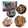 WWSUNNY Beyblade Toupies,Toupie Burst Turbo avec Lanceurs, Gyro Pocket Box Pro-Cadeaux pour Enfant Non-Stop Battle Deluxe Has