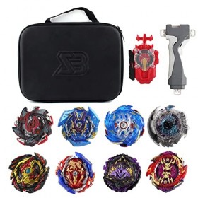 MLYWD Bayblade Toupies,Toupie Burst Turbo avec Lanceurs, Gyro Pocket Box Pro-Cadeaux pour Enfant Non-Stop Battle Deluxe Hasbr