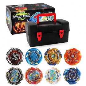 XASYGF Beyblade Toupies,Toupie Burst Turbo avec Lanceurs, Gyro Pocket Box Pro-Cadeaux pour Enfant Non-Stop Battle Deluxe Hasb