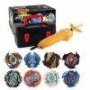 Bayblade Toupies,Toupie Burst Turbo avec Lanceurs, Gyro Pocket Box Pro-Cadeaux pour Enfant Non-Stop Battle Deluxe Hasbro Bayb