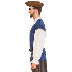 Rubies Rubies-14301-52 Chemise de Pirate avec Ceinture pour Homme Taille 52, 14301-52, Multicolore