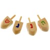 Rimmon Judaica Lot de 50 Dreidels Hanoukka en bois avec lettres colorées, 4 cm